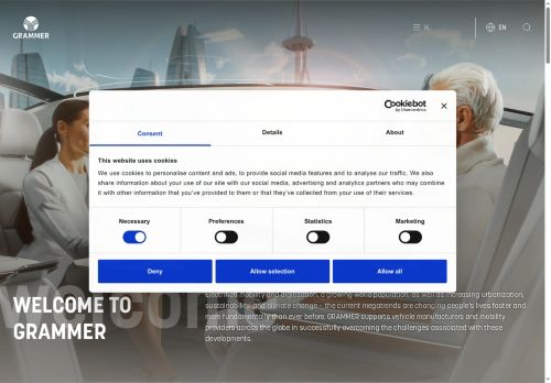 Webové stránky GRAMMER CZ, s.r.o., Tachov