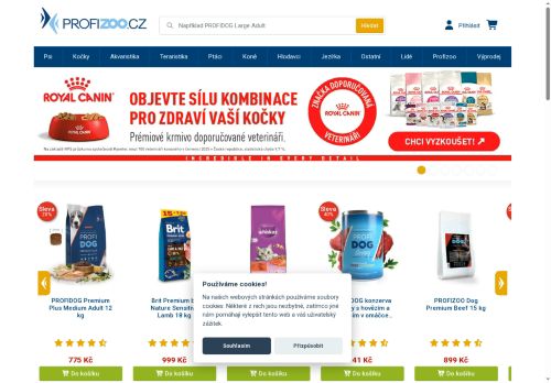 Webové stránky PROFIZOO s.r.o., Kolín