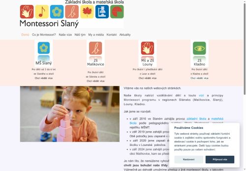 Zobrazit webové stránky Základní škola a mateřská škola Montessori Slaný s. r. o.