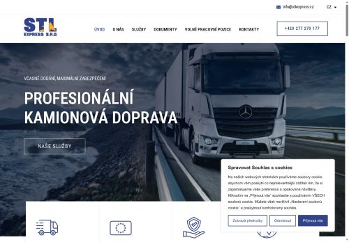 Webové stránky STL Express s.r.o., Kladno