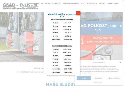 ČSAD POLKOST, spol. s r.o. nabízí práci na pozici Obsluha mycí linky (m+ž) v obci Kostelec nad Černými Lesy