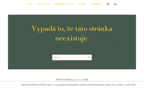 Webové stránky PROTECO AGRO s.r.o., Ohaře