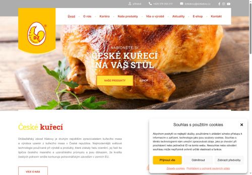 Drůbežářský závod Klatovy a.s. nabízí práci na pozici ZPRACOVATEL MASA v obci Klatovy