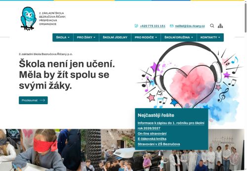 Zobrazit webové stránky 2. základní škola Bezručova Říčany, příspěvková organizace