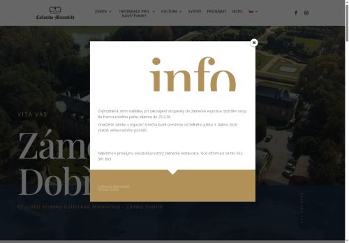 Zobrazit webové stránky Zámek Dobříš