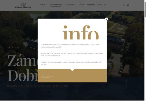 Zobrazit webové stránky Zámek Dobříš