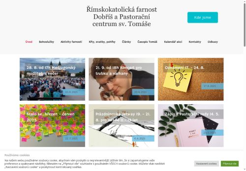 Zobrazit webové stránky Římskokatolická farnost Dobříš a Pastorační centrum sv. Tomáše