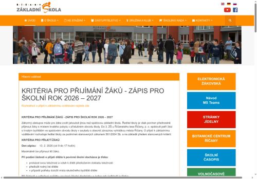 Zobrazit webové stránky 3. základní škola u Říčanského lesa Říčany, příspěvková organizace