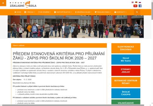 Zobrazit webové stránky 3. základní škola u Říčanského lesa Říčany, příspěvková organizace
