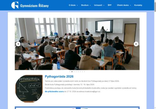 Zobrazit webové stránky Gymnázium Říčany