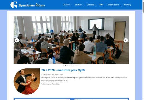 Zobrazit webové stránky Gymnázium Říčany