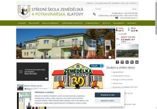 Střední škola zemědělská a potravinářská, Klatovy, Národních mučedníků 141 nabízí práci na pozici UČITEL VŠEOBECNĚ VZDĚLÁVACÍCH PŘEDMĚTŮ (ANGLIČTINA + další libovolná aprobace) v obci Klatovy