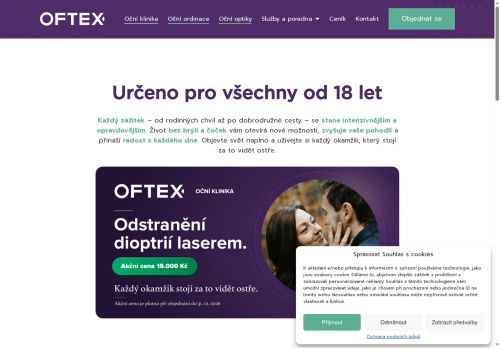 Zobrazit webové stránky Oční centrum OFTEX