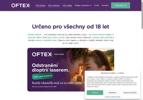 Zobrazit webové stránky Oční centrum OFTEX