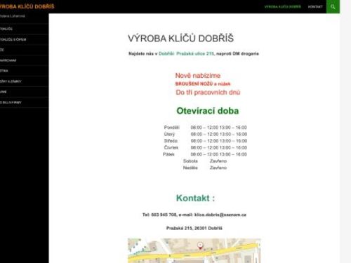 Výroba klíčů Dobříš