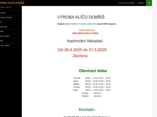 Výroba klíčů Dobříš