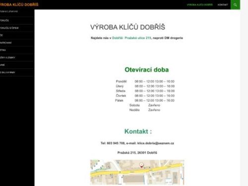 Výroba klíčů Dobříš
