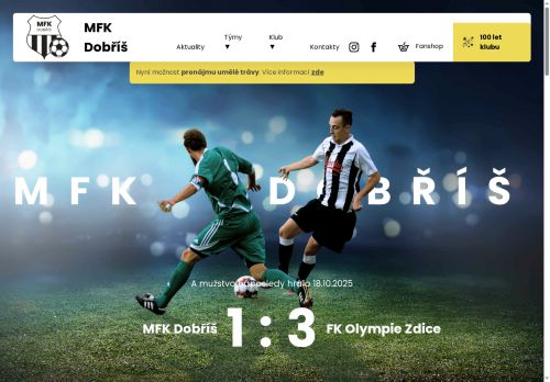 Zobrazit webové stránky Fotbalový klub Dobříš