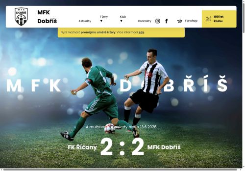 Zobrazit webové stránky Fotbalový klub Dobříš