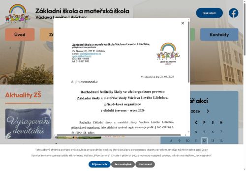 Základní škola a mateřská škola Liběchov, okres Mělník nabízí práci na pozici Učitelé na 1. stupni základních škol v obci Liběchov