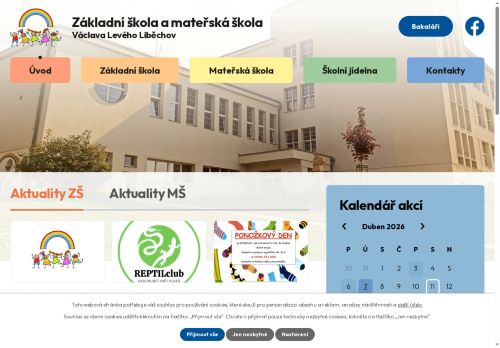 Webové stránky Základní škola a mateřská škola Liběchov, okres Mělník, Liběchov