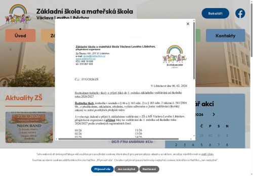 Základní škola a mateřská škola Liběchov, okres Mělník nabízí práci na pozici Učitelé na 1. stupni základních škol v obci Liběchov