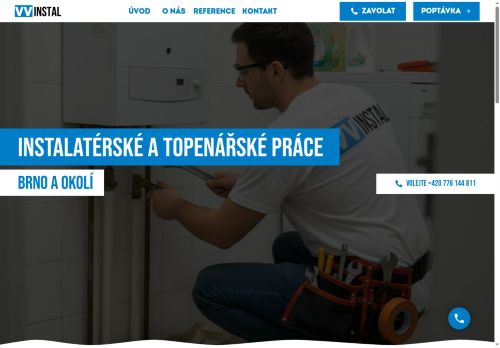 Webové stránky VV Instal s.r.o., Brno