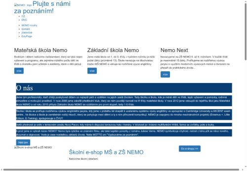 Zobrazit webové stránky Mateřská a základní škola NEMO