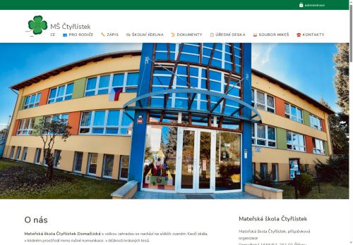 Zobrazit webové stránky Mateřská škola Čtyřlístek Říčany, příspěvková organizace