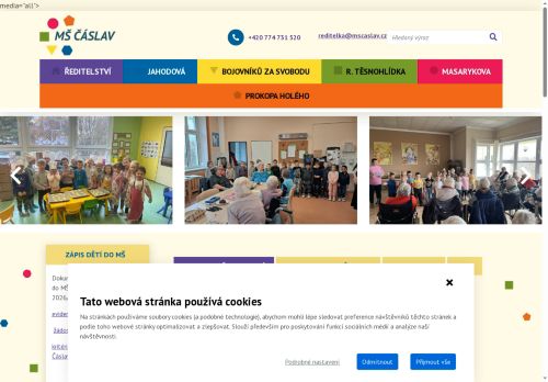Webové stránky Mateřská škola Čáslav, okres Kutná Hora, Čáslav