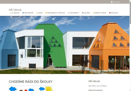 Zobrazit webové stránky Mateřská škola Větrník Říčany, příspěvková organizace