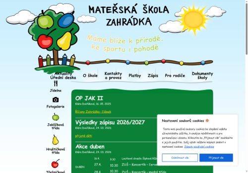 Zobrazit webové stránky Mateřská škola Zahrádka Říčany, příspěvková organizace