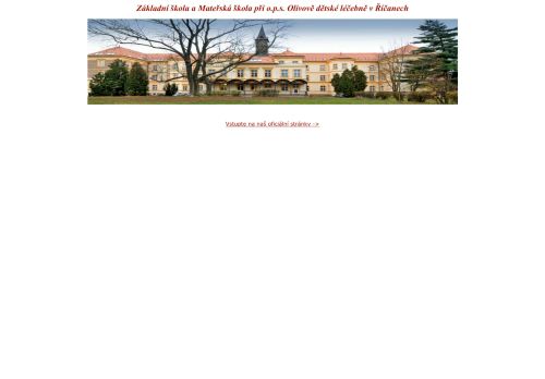 Zobrazit webové stránky Základní škola a mateřská škola při o.p.s. Olivově dětské léčebně