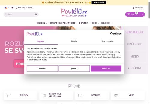 Webové stránky Skvělý obchod s.r.o., Jihlava