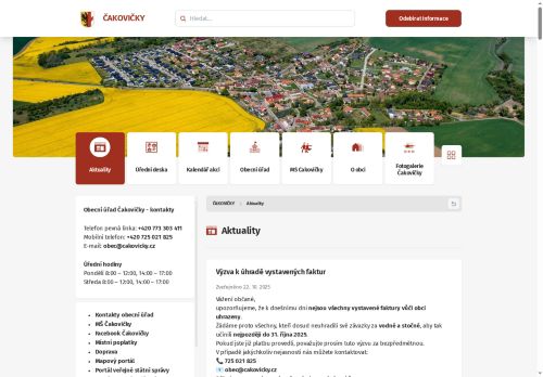 Zobrazit webové stránky Obecní úřad Čakovičky