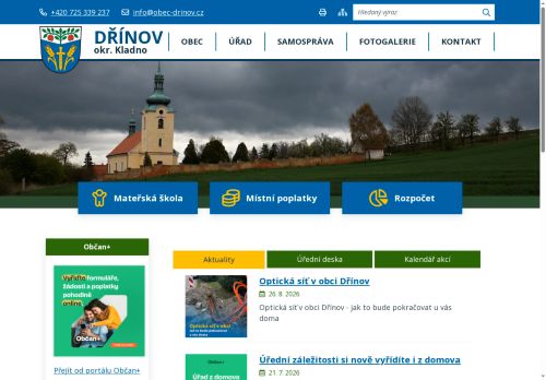 Zobrazit webové stránky Obecní úřad Dřínov