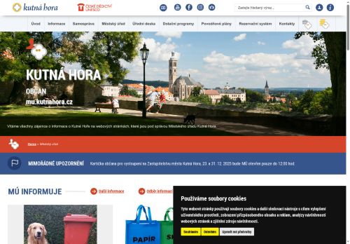 Webové stránky Město Kutná Hora, Kutná Hora