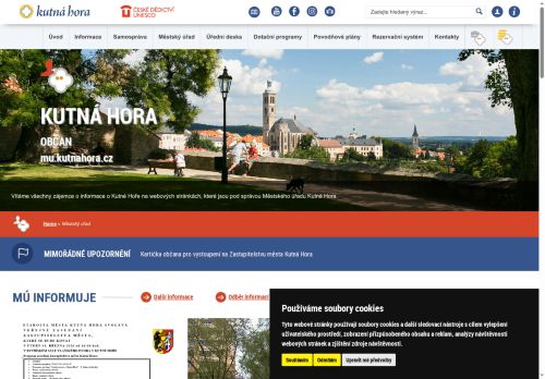 Webové stránky Město Kutná Hora, Kutná Hora