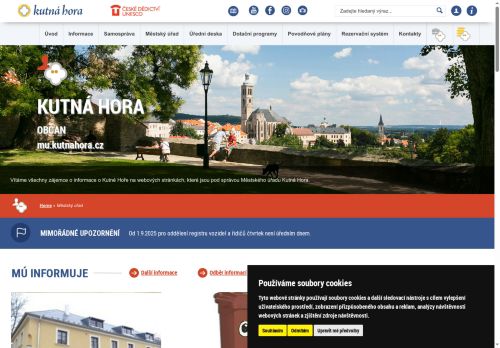 Webové stránky Město Kutná Hora, Kutná Hora