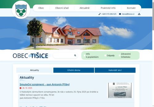 Zobrazit webové stránky Obecní úřad Tišice