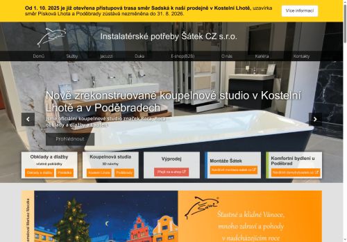 Instalatérské potřeby Šátek CZ s.r.o. nabízí práci na pozici PRACOVNÍK/ICE KOUPELNOVÉHO STUDIA v obci Poděbrady