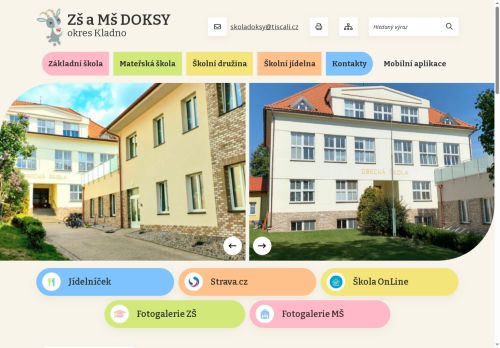 Webové stránky Základní škola a Mateřská škola Doksy, okres Kladno, Doksy