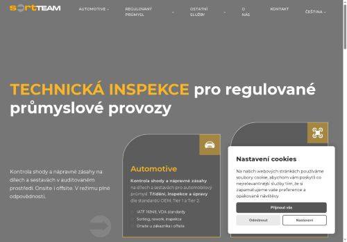Webové stránky SORTTEAM ZPS Chráněná pracovní dílna s.r.o., Hořovice