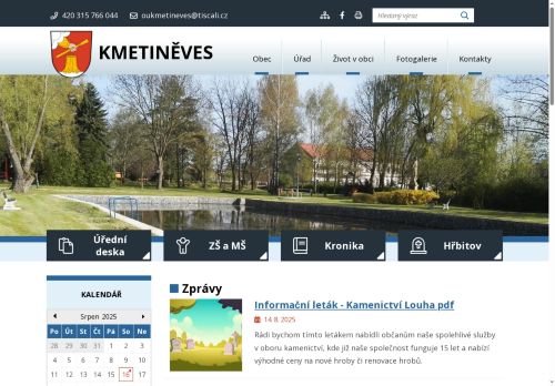 Zobrazit webové stránky Obecní úřad Kmetiněves