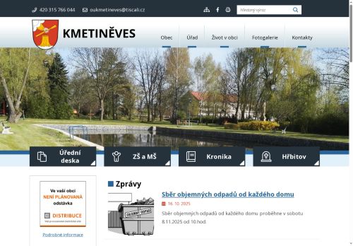 Zobrazit webové stránky Obecní úřad Kmetiněves