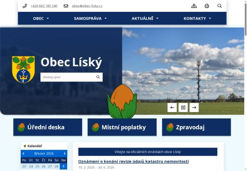 Zobrazit webové stránky Obecní úřad Líský