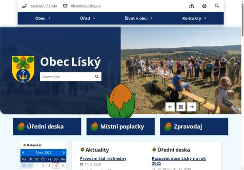 Zobrazit webové stránky Obecní úřad Líský