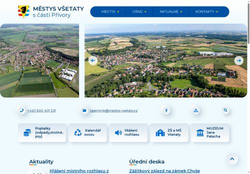 Zobrazit webové stránky Úřad městyse Všetaty