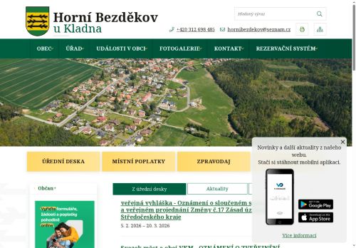Zobrazit webové stránky Obecní úřad Horní Bezděkov