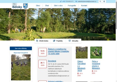 Zobrazit webové stránky Obecní úřad Běloky